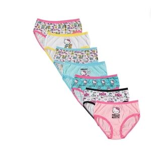 Hello Kitty Girls NEW 7-Pack Briefs Underwear - Size 4 - 100% Cotton